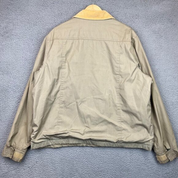 Vintage EDDIE BAUER Men XL Barn Coat Corduroy Collar Chore Jacket USA MADE - Picture 2 of 10